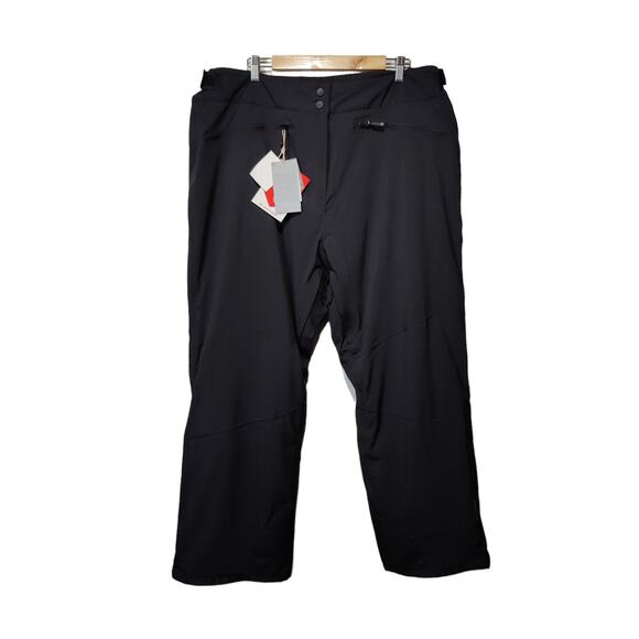 NWT Mountain Warehouse Women's Sz 16 Black Snow Pants Recco Waterproof Insulated - Picture 1 of 9